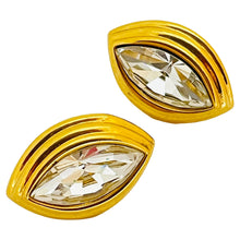 Load image into Gallery viewer, MONET signed gold glass designer earrings
