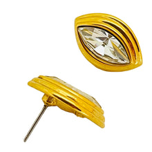 Load image into Gallery viewer, MONET signed gold glass designer earrings
