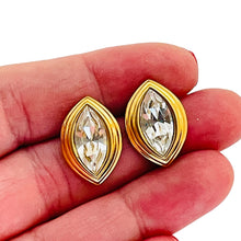 Load image into Gallery viewer, MONET signed gold glass designer earrings

