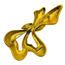Load image into Gallery viewer, MONET signed gold tone designer brooch
