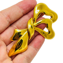 Load image into Gallery viewer, MONET signed gold tone designer brooch

