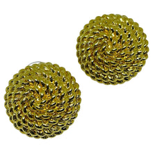 Load image into Gallery viewer, MONET signed gold tone designer pierced earrings
