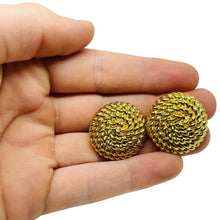 Load image into Gallery viewer, MONET signed gold tone designer pierced earrings
