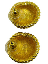 Load image into Gallery viewer, MONET signed gold tone designer pierced earrings

