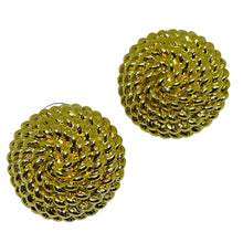 Load image into Gallery viewer, MONET signed gold tone designer pierced earrings
