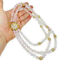 Load image into Gallery viewer, MONET signed gold tone glass beaded designer necklace
