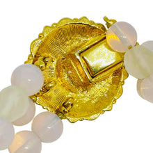 Load image into Gallery viewer, MONET signed gold tone glass beaded designer necklace
