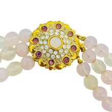Load image into Gallery viewer, MONET signed gold tone glass beaded designer necklace
