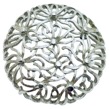 Load image into Gallery viewer, MONET signed silver tone large designer brooch

