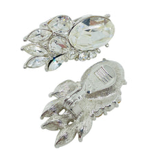 Load image into Gallery viewer, MONET signed silver tone vintage glass designer clip on earrings
