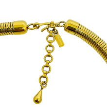 Load image into Gallery viewer, MONET signed vintage gold plated omega chain designer necklace

