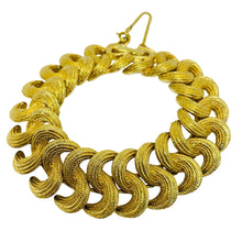 Load image into Gallery viewer, MONET signed vintage gold tone designer bracelet
