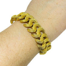 Load image into Gallery viewer, MONET signed vintage gold tone designer bracelet
