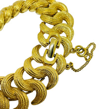 Load image into Gallery viewer, MONET signed vintage gold tone designer bracelet
