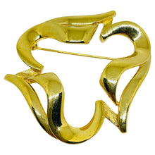 Load image into Gallery viewer, MONET signed vintage gold tone designer brooch
