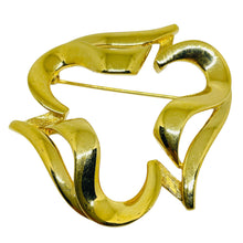 Load image into Gallery viewer, MONET signed vintage gold tone designer brooch
