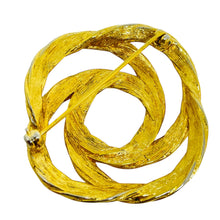 Load image into Gallery viewer, MONET signed vintage gold tone designer brooch

