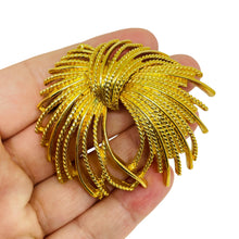 Load image into Gallery viewer, MONET signed vintage gold tone designer brooch
