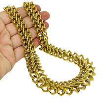 Load image into Gallery viewer, MONET signed vintage gold tone designer chain necklace
