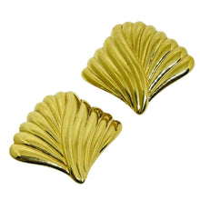Load image into Gallery viewer, MONET signed vintage gold tone designer clip on earrings
