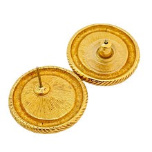 Load image into Gallery viewer, MONET signed vintage gold tone enamel designer earrings
