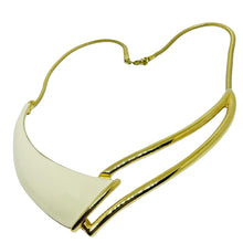Load image into Gallery viewer, MONET signed vintage gold tone enamel designer necklace
