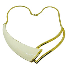 Load image into Gallery viewer, MONET signed vintage gold tone enamel designer necklace
