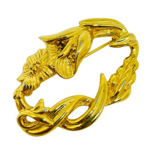 Load image into Gallery viewer, MONET signed vintage gold tone flower designer brooch

