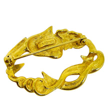 Load image into Gallery viewer, MONET signed vintage gold tone flower designer brooch
