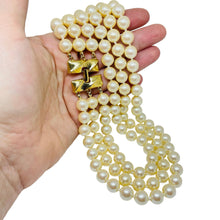Load image into Gallery viewer, MONET signed vintage gold tone glass beaded designer necklace
