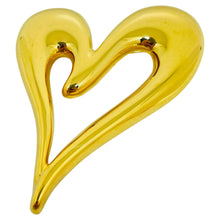 Load image into Gallery viewer, MONET signed vintage gold tone heart designer brooch
