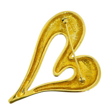 Load image into Gallery viewer, MONET signed vintage gold tone heart designer brooch
