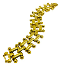 Load image into Gallery viewer, MONET signed vintage gold tone massive chain designer bracelet

