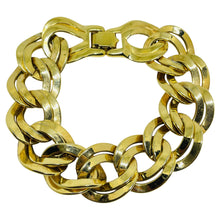 Load image into Gallery viewer, MONET signed vintage gold tone massive chain designer bracelet
