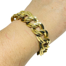 Load image into Gallery viewer, MONET signed vintage gold tone massive chain designer bracelet
