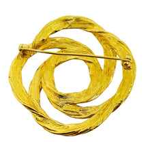 Load image into Gallery viewer, MONET signed vintage gold tone massive designer brooch
