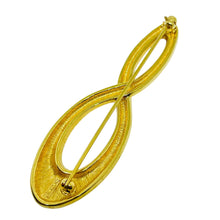 Load image into Gallery viewer, MONET signed vintage gold tone red enamel designer brooch
