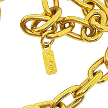Load image into Gallery viewer, MONET signed vintage massive gold tone black resin designer chain necklace
