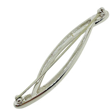 Load image into Gallery viewer, MONET signed vintage silver tone bar designer brooch
