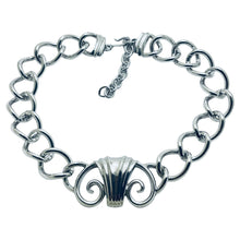 Load image into Gallery viewer, MONET signed vintage silver tone designer chain necklace
