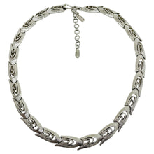 Load image into Gallery viewer, MONET signed vintage silver tone link designer necklace
