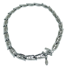 Load image into Gallery viewer, MONET signed vintage silver tone link designer necklace
