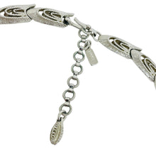 Load image into Gallery viewer, MONET signed vintage silver tone link designer necklace

