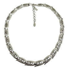 Load image into Gallery viewer, MONET signed vintage silver tone link designer necklace

