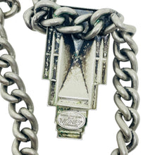Load image into Gallery viewer, MONIES GERDA LYNGGAARD Copenhagen silver tone modernist designer chain necklace
