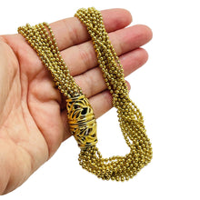 Load image into Gallery viewer, NAPIER signed gold tone chain designer necklace
