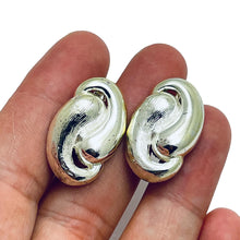 Load image into Gallery viewer, NAPIER signed silver designer clip on earrings
