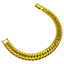 Load image into Gallery viewer, NAPIER signed vintage gold designer runway chain bracelet
