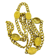 Load image into Gallery viewer, NAPIER signed vintage gold tone black cabs massive chain designer necklace
