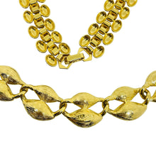 Load image into Gallery viewer, NAPIER signed vintage gold tone crystal massive chain designer necklace
